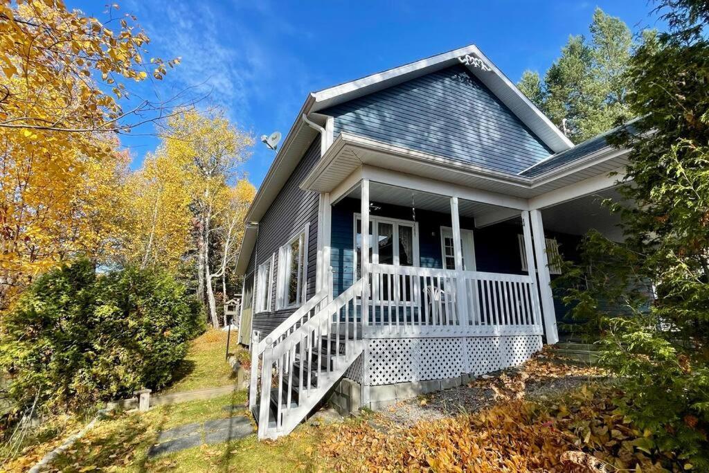Le Chalet Bleu, Aux Pieds Des Monts-Valin Saint-David-de-Falardeau Extérieur photo