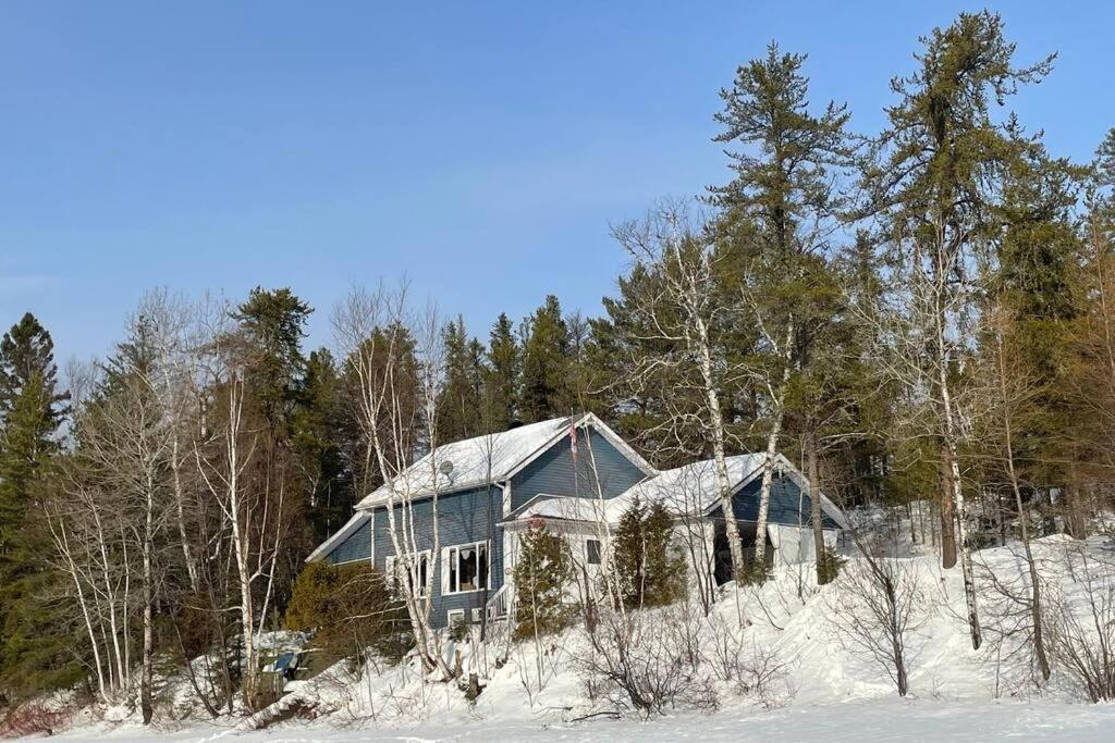 Le Chalet Bleu, Aux Pieds Des Monts-Valin Saint-David-de-Falardeau Extérieur photo