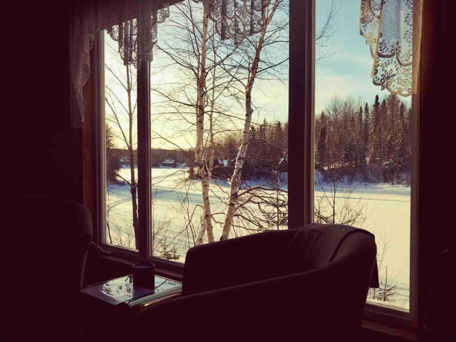 Le Chalet Bleu, Aux Pieds Des Monts-Valin Saint-David-de-Falardeau Extérieur photo